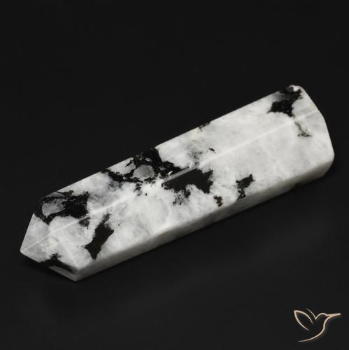 45.18ct Натуральный Белый с черным Радужный лунный камень, причудливая, Непрозрачный