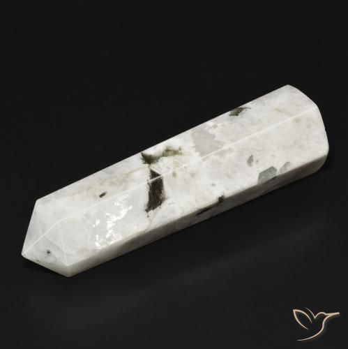 41.14ct Натуральный Белый с черным Радужный лунный камень, причудливая, Непрозрачный