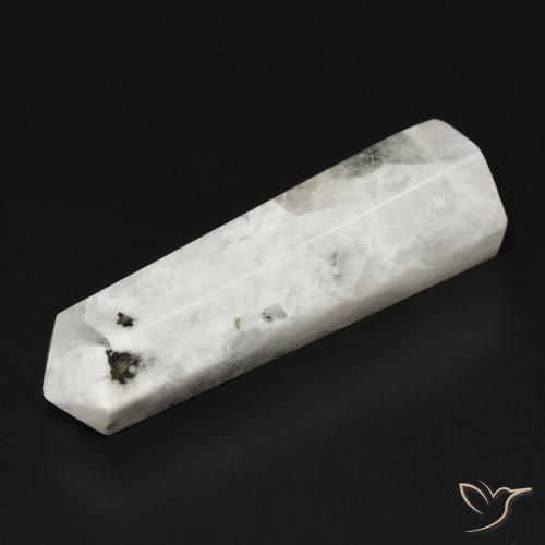 25.91ct Натуральный Белый с черным Радужный лунный камень, причудливая, Непрозрачный