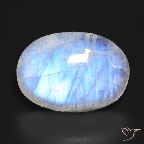23.16ct Натуральный Голубовато-белый Радужный лунный камень, Овал, Полупрозрачный