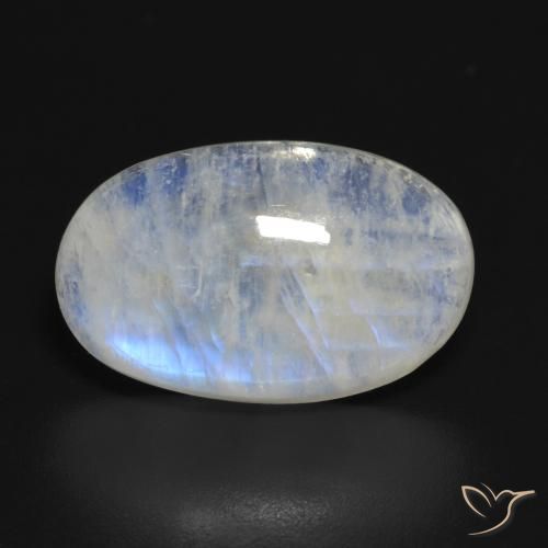 13.87ct Натуральный Голубовато-белый Радужный лунный камень, Овал, Полупрозрачный
