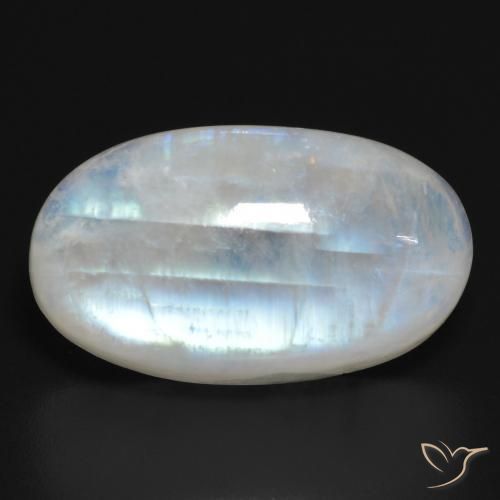 21.15ct Натуральный Голубовато-белый Радужный лунный камень, Овал, Полупрозрачный