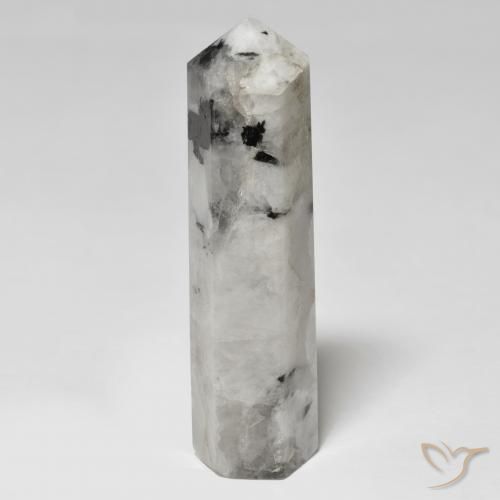 45.68ct Натуральный Белый с черным Радужный лунный камень, причудливая, Непрозрачный