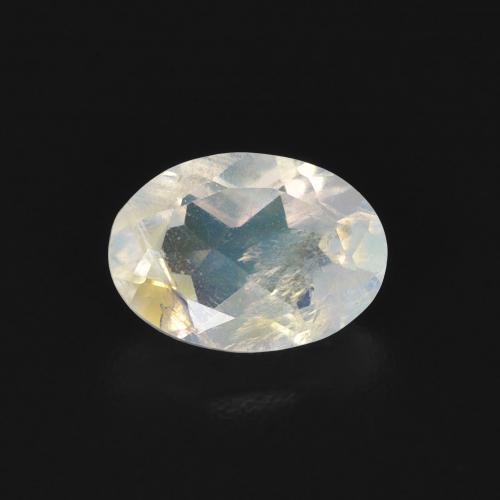 0.76ct Натуральный Голубовато-белый Радужный лунный камень, Овал, Прозрачный