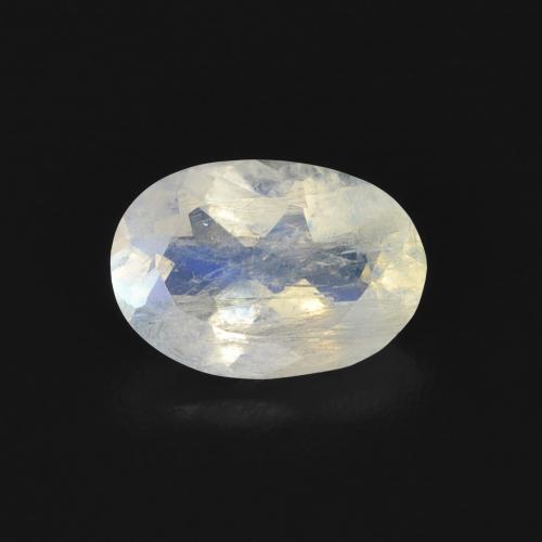 0.68ct Натуральный Голубовато-белый Радужный лунный камень, Овал, Прозрачный