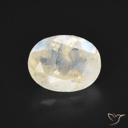 1.75ct Натуральный Голубовато-белый Радужный лунный камень, Овал, Прозрачный