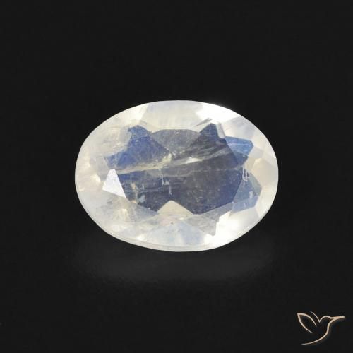 1.15ct Натуральный Голубовато-белый Радужный лунный камень, Овал, Прозрачный