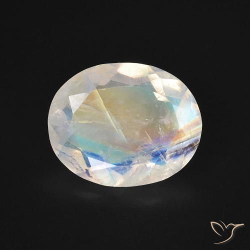 2.70ct Натуральный Голубовато-белый Радужный лунный камень, Овал, Прозрачный