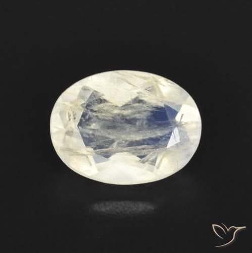 1.15ct Натуральный Голубовато-белый Радужный лунный камень, Овал, Прозрачный