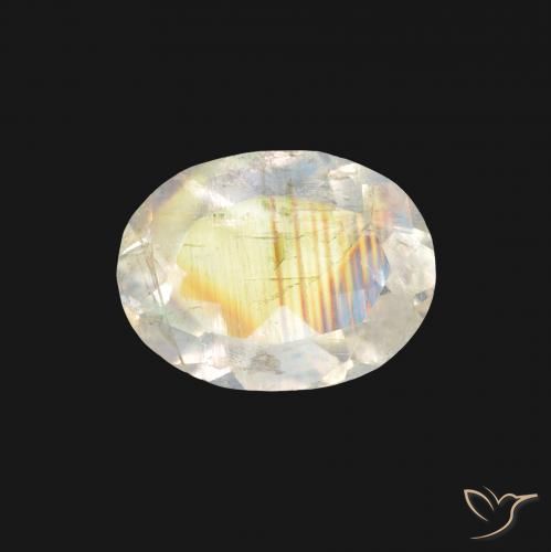 1.19ct Натуральный Голубовато-белый Радужный лунный камень, Овал, Прозрачный