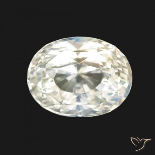 3.43ct Натуральный Голубовато-белый Радужный лунный камень, Овал, Чистота VVS