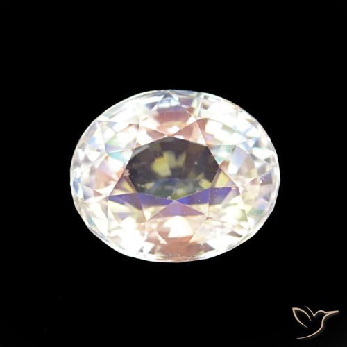2.00ct Многоцветный белый Радужный лунный камень, Овал, Чистота VS