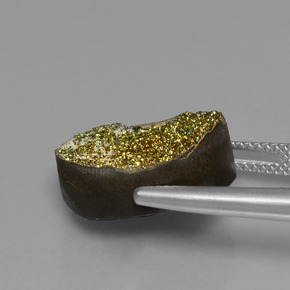 Натуральный Многоцветный Радужный пирит 9,90 карата Огранка Овал, Непрозрачный