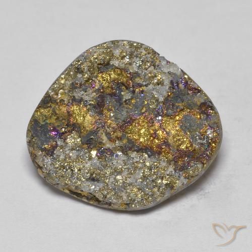 13.36ct Натуральный Многоцветный Радужный пирит, причудливая, Непрозрачный