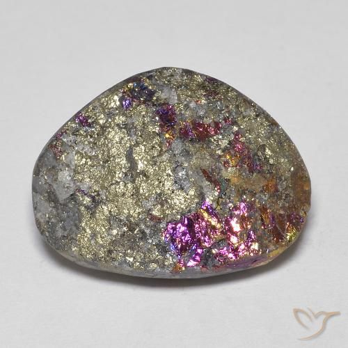 17.60ct Натуральный Многоцветный Радужный пирит, причудливая, Непрозрачный