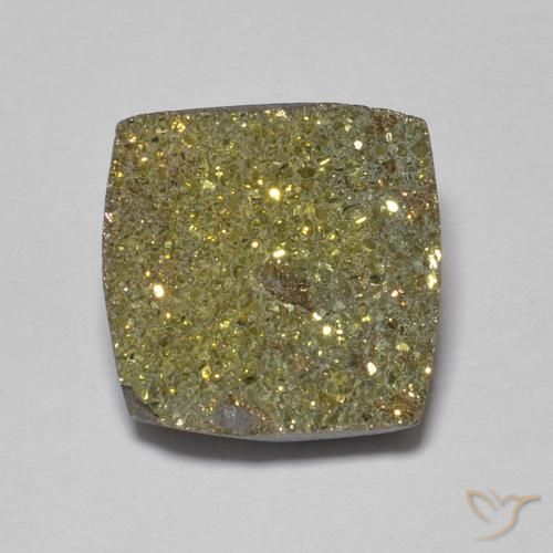 3.97ct Натуральный Многоцветный Радужный пирит, Квадрат, Непрозрачный