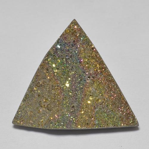 8.17ct Натуральный Многоцветный Радужный пирит, Триллион, Непрозрачный