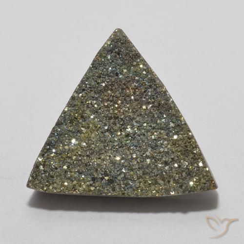 5.62ct Натуральный Многоцветный Радужный пирит, Триллион, Непрозрачный