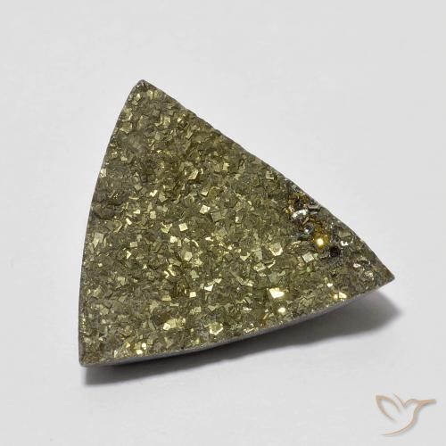 6.22ct Натуральный Многоцветный Радужный пирит, Триллион, Непрозрачный
