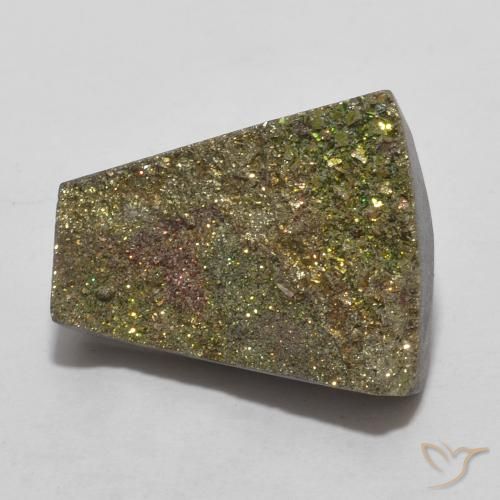 7.23ct Натуральный Многоцветный Радужный пирит, причудливая, Непрозрачный
