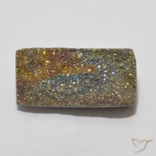 5.59ct Натуральный Многоцветный Радужный пирит, Огранка Багет, Непрозрачный