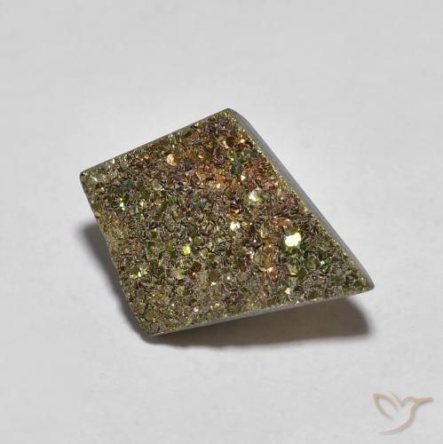 4.77ct Натуральный Многоцветный Радужный пирит, причудливая, Непрозрачный