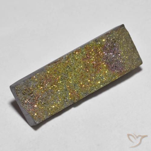 10.42ct Натуральный Многоцветный Радужный пирит, Огранка Багет, Непрозрачный