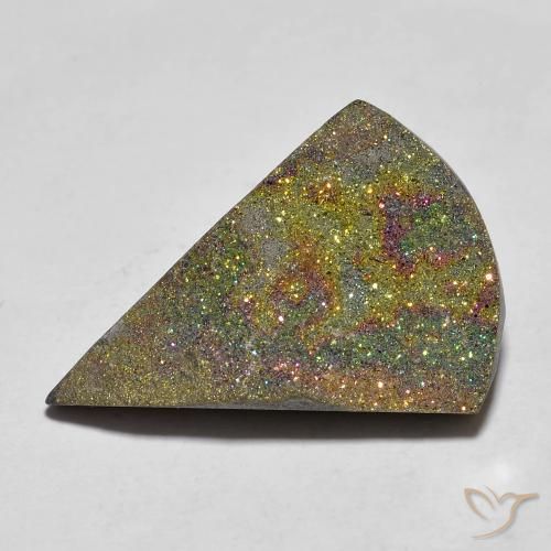 10.16ct Натуральный Многоцветный Радужный пирит, Форма груши, Непрозрачный