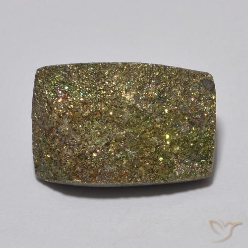 5.28ct Натуральный Многоцветный Радужный пирит, Огранка Багет, Непрозрачный