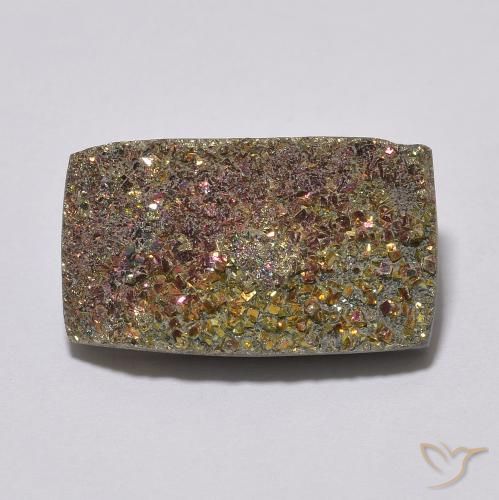 7.91ct Натуральный Многоцветный Радужный пирит, Огранка Багет, Непрозрачный