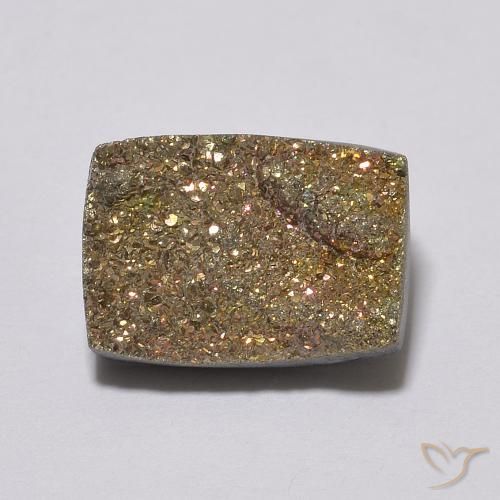 4.20ct Натуральный Многоцветный Радужный пирит, Огранка Багет, Непрозрачный