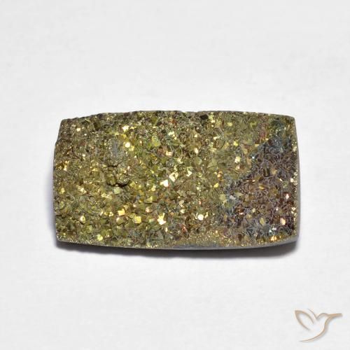 5.03ct Натуральный Многоцветный Радужный пирит, Огранка Багет, Непрозрачный