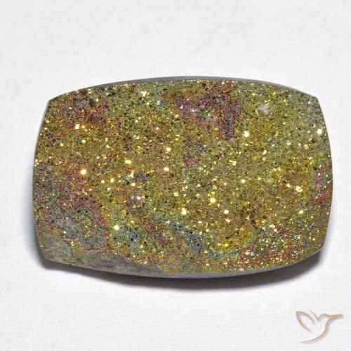 18.08ct Натуральный Многоцветный Радужный пирит, Огранка Багет, Непрозрачный