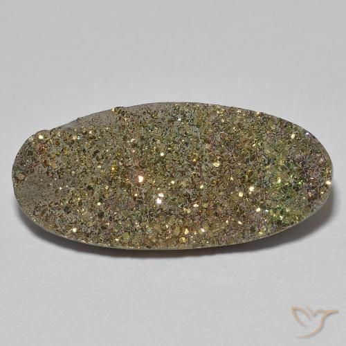 9.77ct Натуральный Многоцветный Радужный пирит, Овал, Непрозрачный