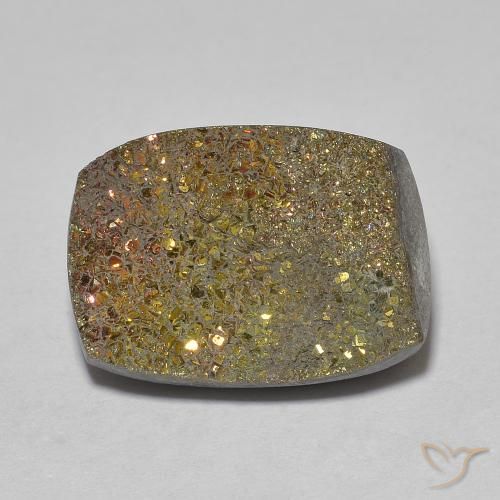 8.00ct Натуральный Многоцветный Радужный пирит, Подушка, Непрозрачный