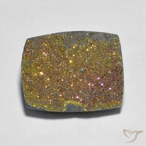 7.46ct Натуральный Многоцветный Радужный пирит, Огранка Багет, Непрозрачный