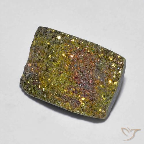 7.23ct Натуральный Многоцветный Радужный пирит, Огранка Багет, Непрозрачный