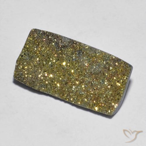 7.41ct Натуральный Многоцветный Радужный пирит, Огранка Багет, Непрозрачный
