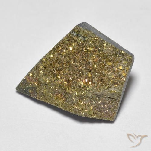5.46ct Натуральный Многоцветный Радужный пирит, причудливая, Непрозрачный