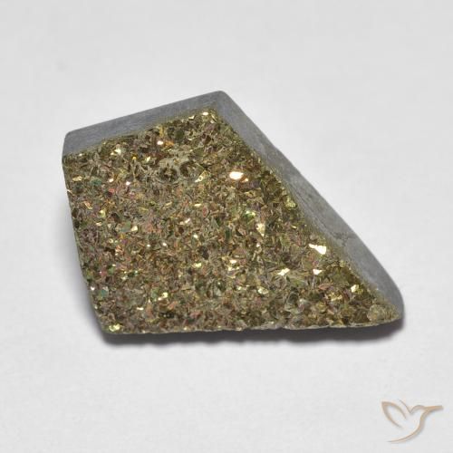 5.72ct Натуральный Многоцветный Радужный пирит, причудливая, Непрозрачный