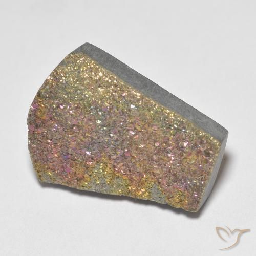 10.84ct Натуральный Многоцветный Радужный пирит, причудливая, Непрозрачный
