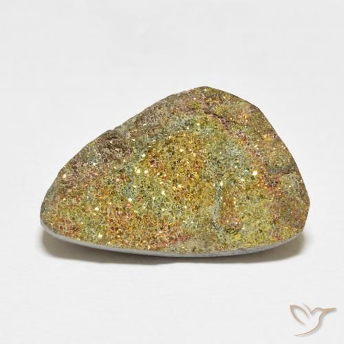 15.46ct Натуральный Многоцветный Радужный пирит, причудливая, Непрозрачный