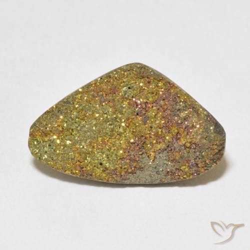 5.34ct Натуральный Многоцветный Радужный пирит, причудливая, Непрозрачный