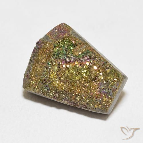 7.37ct Натуральный Многоцветный Радужный пирит, причудливая, Непрозрачный