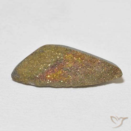 7.56ct Натуральный Многоцветный Радужный пирит, причудливая, Непрозрачный