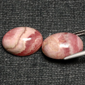  карата, натуральный Многоцветный родохрозит, Огранка Овал, Непрозрачный