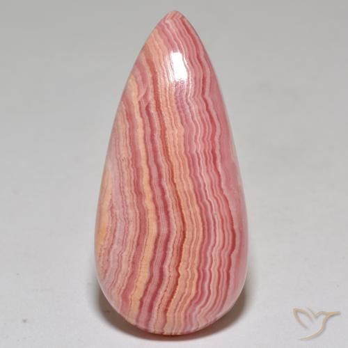 31.44ct Натуральный Многоцветный родохрозит, Форма груши, Непрозрачный