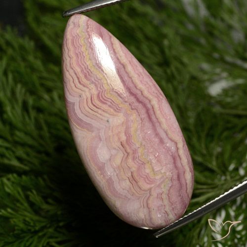 29.29ct Натуральный Многоцветный родохрозит, Форма груши, Непрозрачный