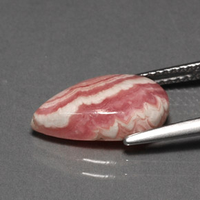 4.54 карата, натуральный Многоцветный родохрозит, Форма груши, Непрозрачный