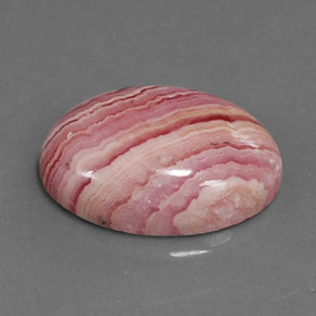 6.80 карата, натуральный Многоцветный родохрозит, Огранка Овал, Непрозрачный